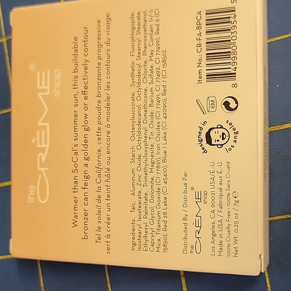 The Crème Shop PCH Powder Bronzer California Dream 7g New In Box - Picture 2 of 3